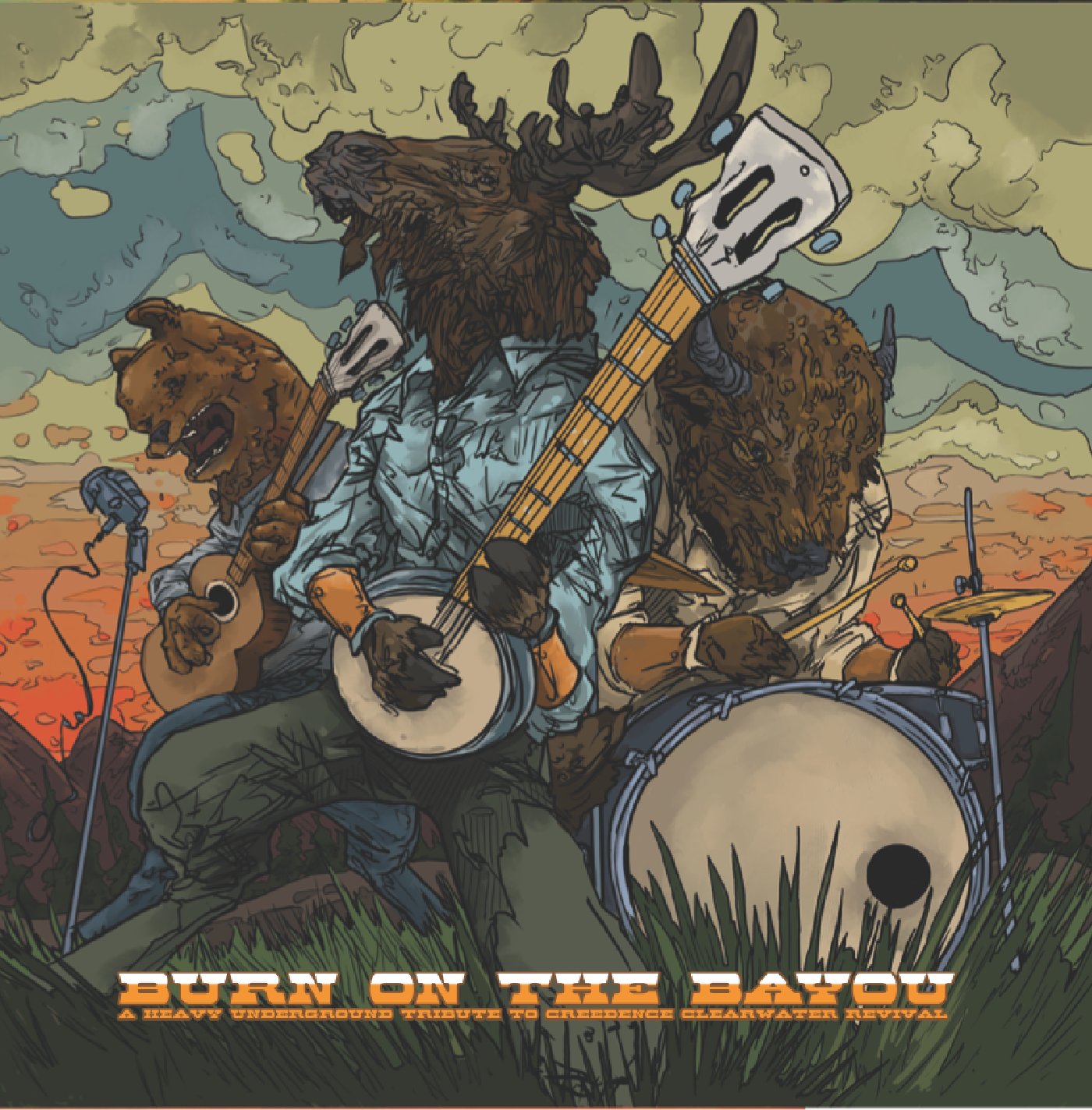 Various Artists - Burn on the Bayou: A Heavy Underground Tribute to Creedence Clearwater Revival (Vinyl 3-LP - Black)