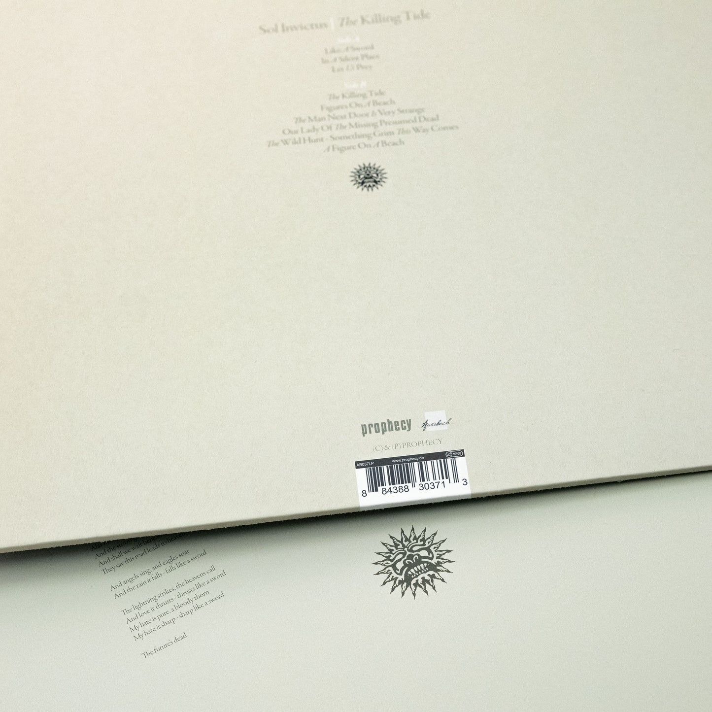 Sol Invictus – The Killing Tide (Vinyl-Klapp-LP – Schwarz)