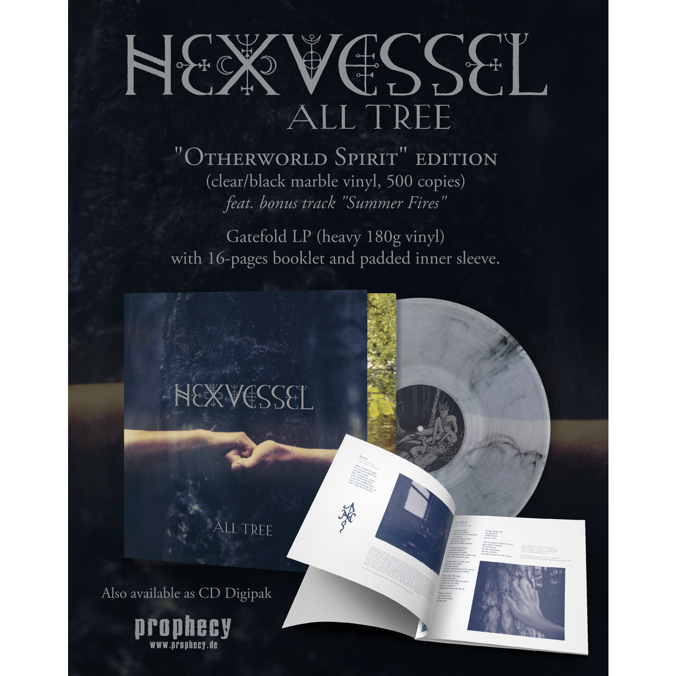 Hexvessel - All Tree (Vinyl Gatefold LP - Clear-black marble)