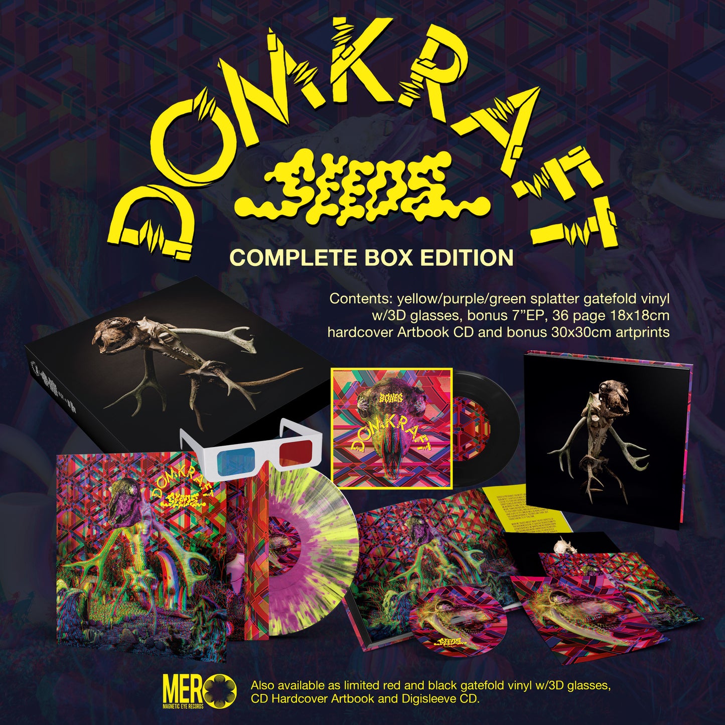 Domkraft - Seeds (Boxset / Bundle - Box - Yellow with Purple and Green Splatter)