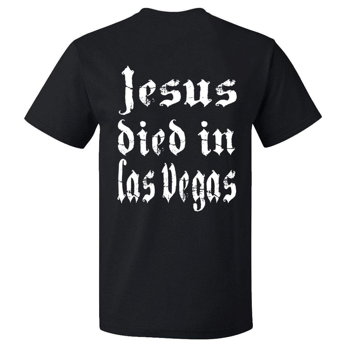 Frente Espiritual - Jesús murió en Las Vegas (Camiseta negra)