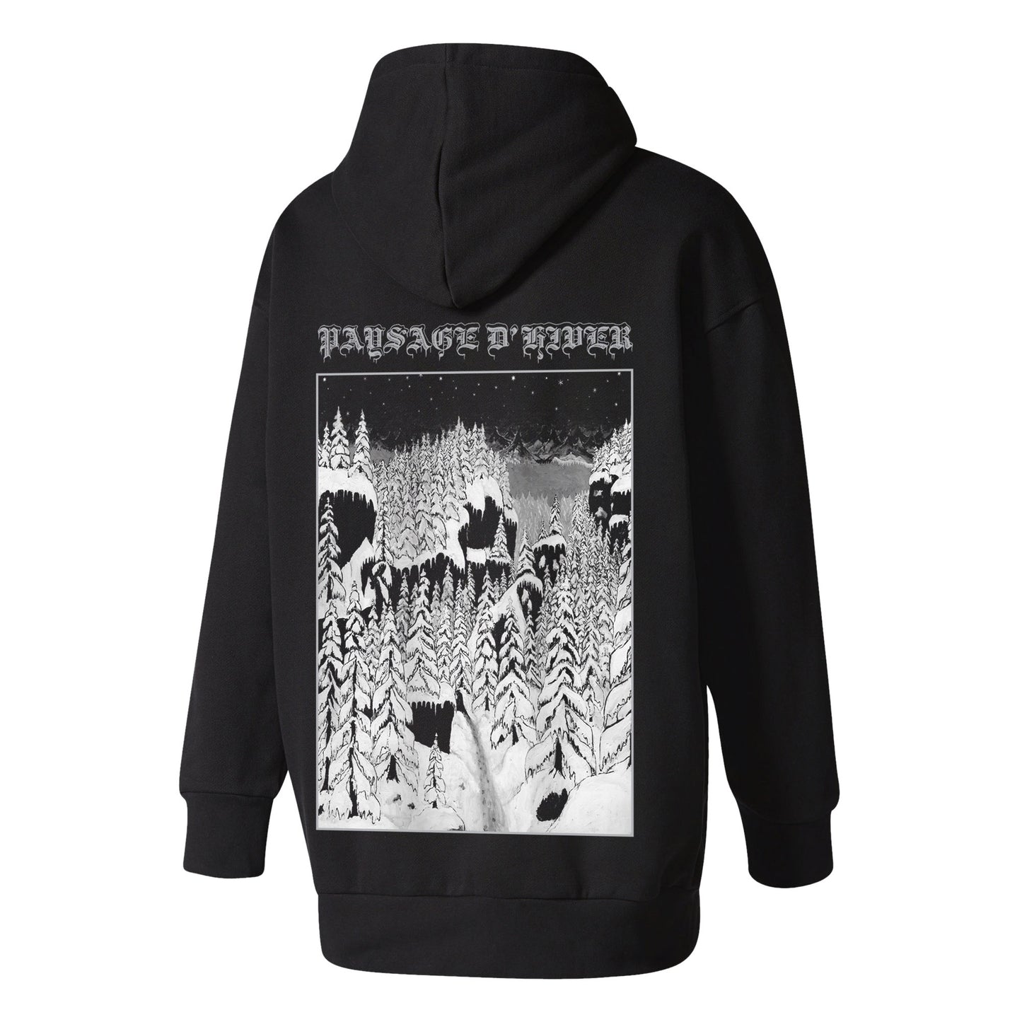 Paysage d'Hiver - Schattengang (Zip Hooded Sweater - Black)
