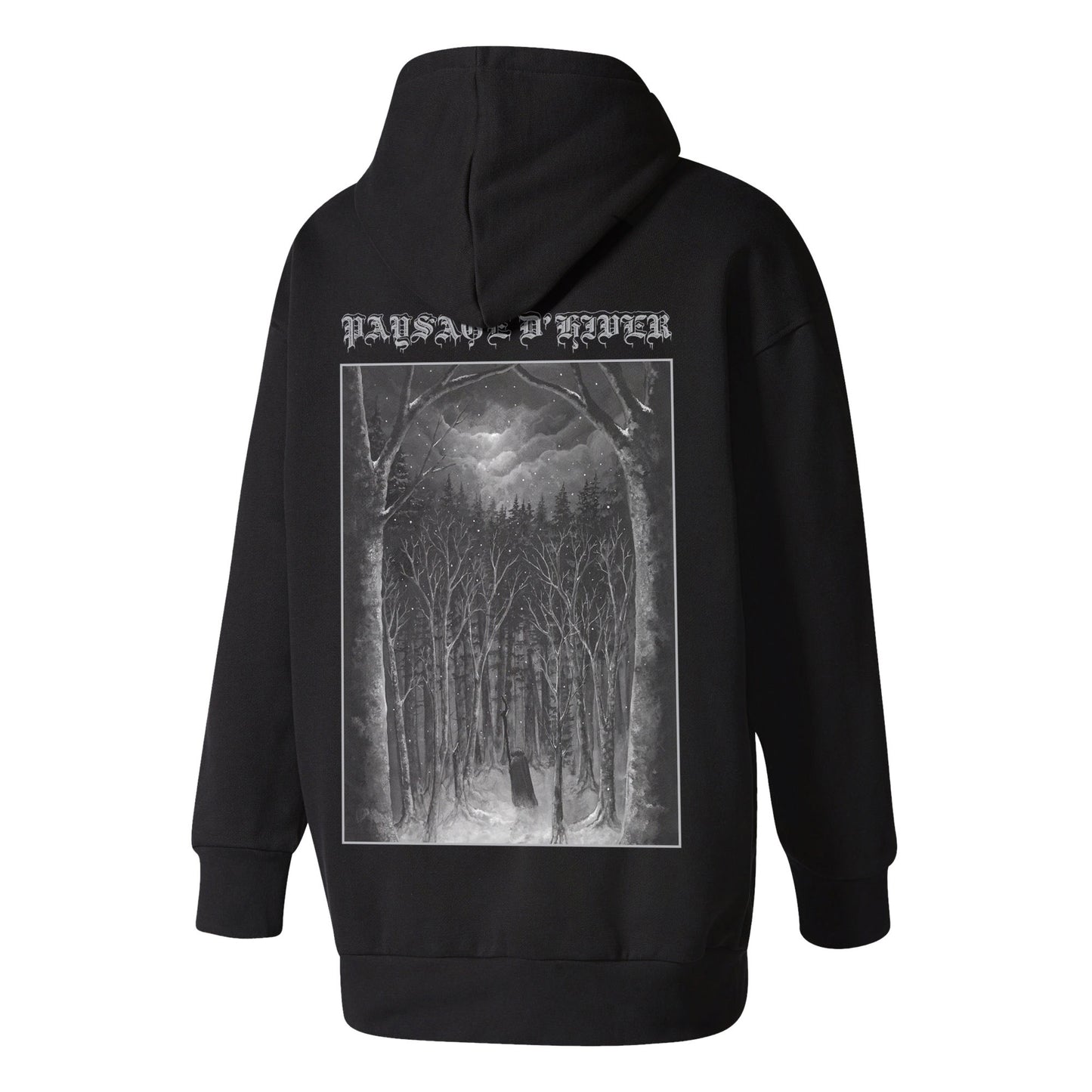 Paysage D'Hiver - Im Wald (Zip Hooded Sweater - S - Black)