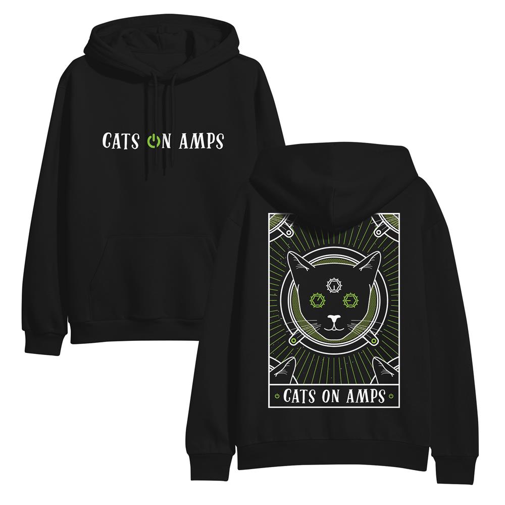 Cats On Amps - Tarot (Sudadera con capucha negra)