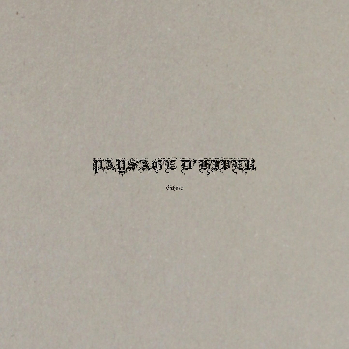 Paysage d'Hiver - Schnee (Black)