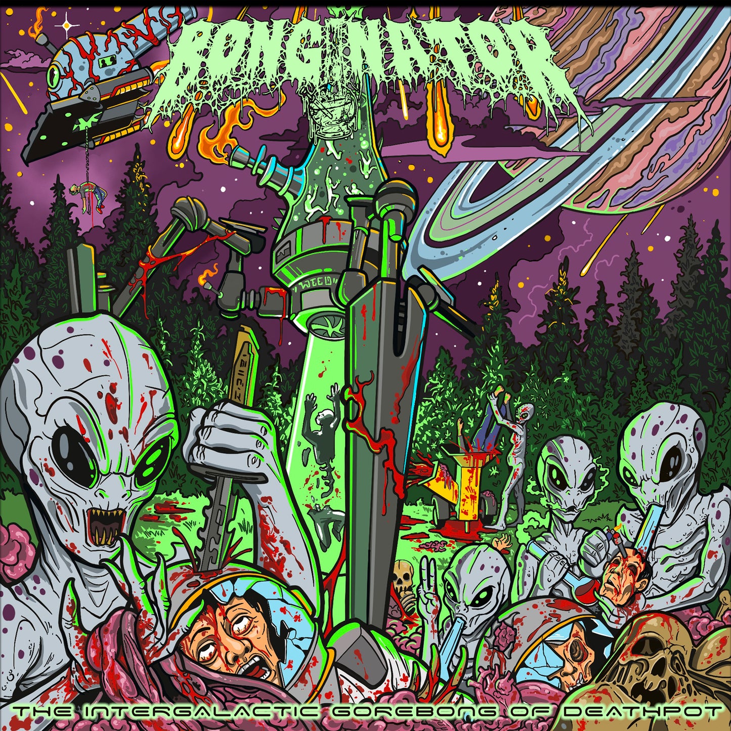 Bonginator - The Intergalactic Gorebong Of Deathpot (Vinyl LP - solid gold / solid purple marble)