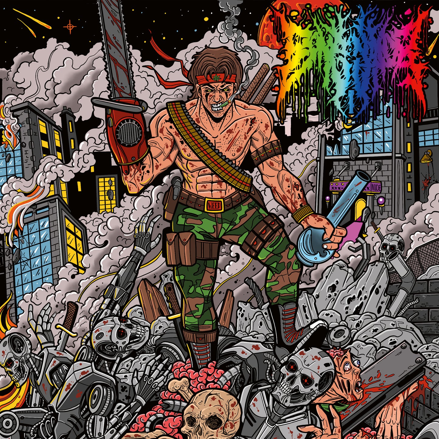 Bonginator – The 1986 Doink City Massacre (Vinyl 10" – durchgehend rosa / durchgehend lila Marmor)