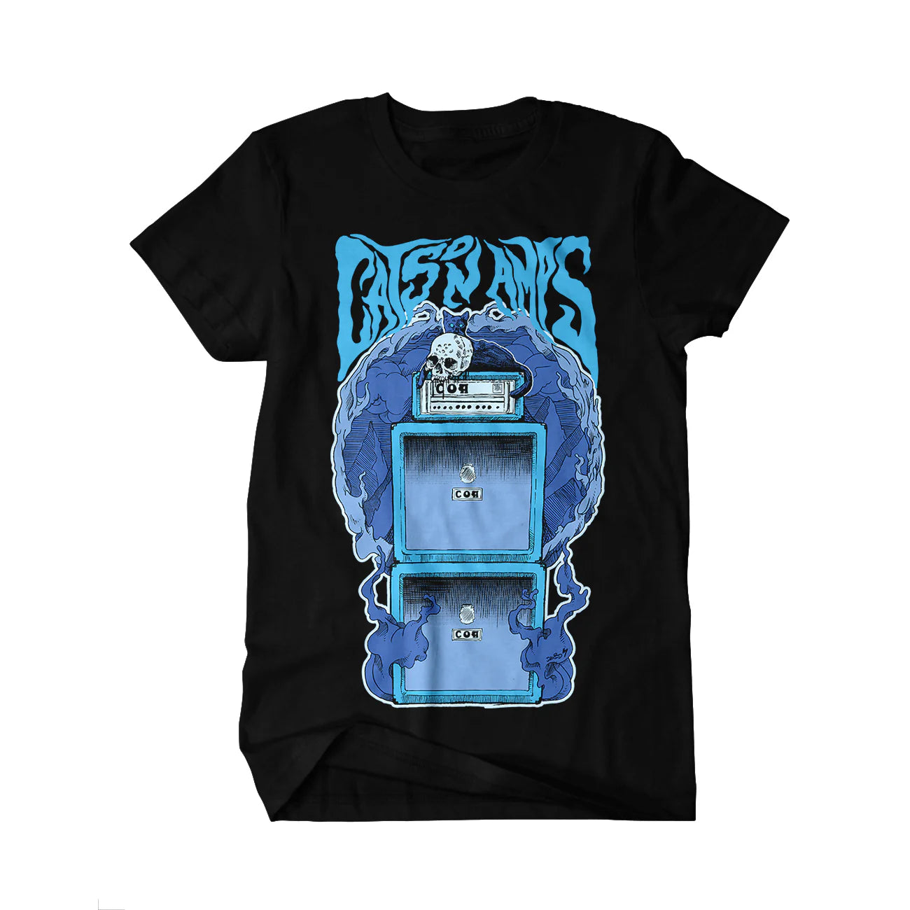 Cats On Amps - Blue Doom (Camiseta negra)