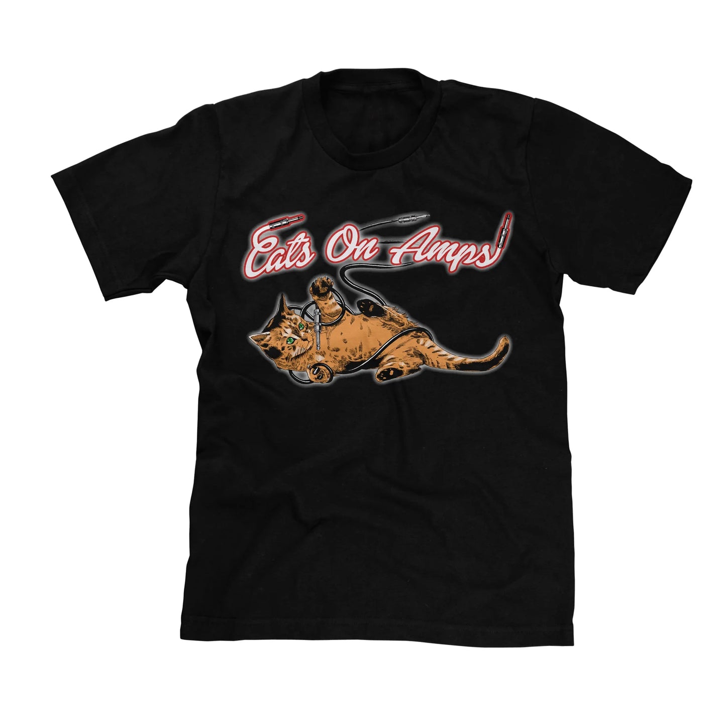 Cats On Amps - Tangled Cat (T-Shirt - XL - Black)