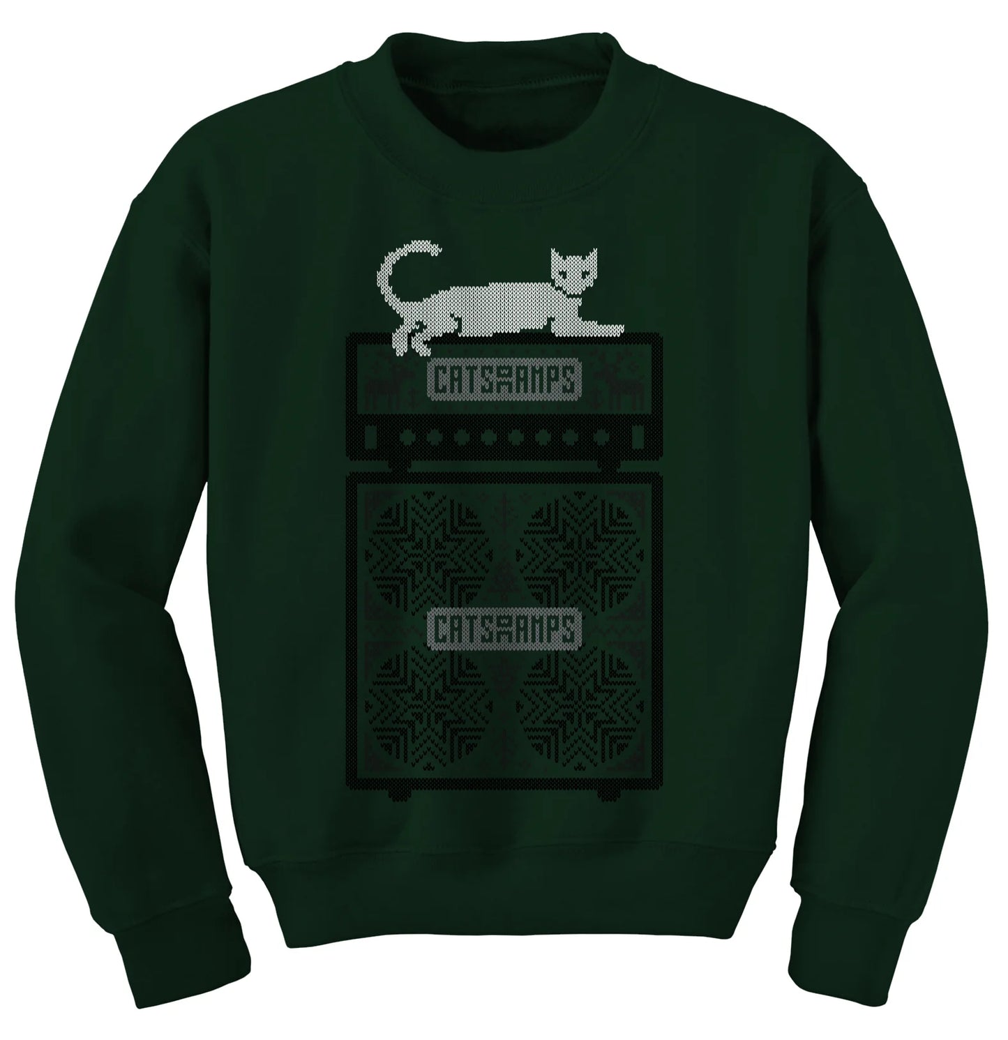 Cats On Amps - Ugly (Sweater - Forest Green)