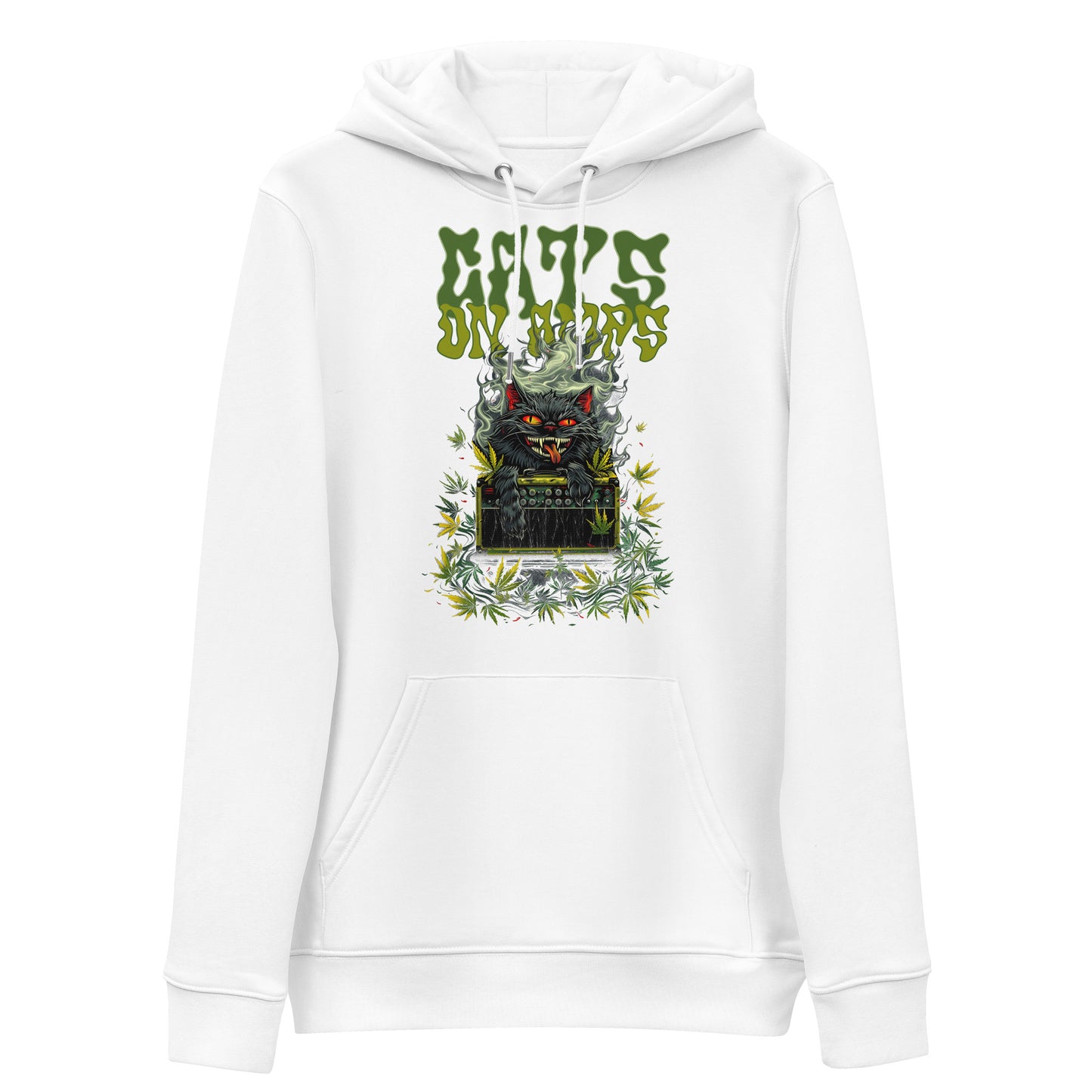 CATS ON AMPS - 420 Red Eye- Unisex Essential Eco Hoodie