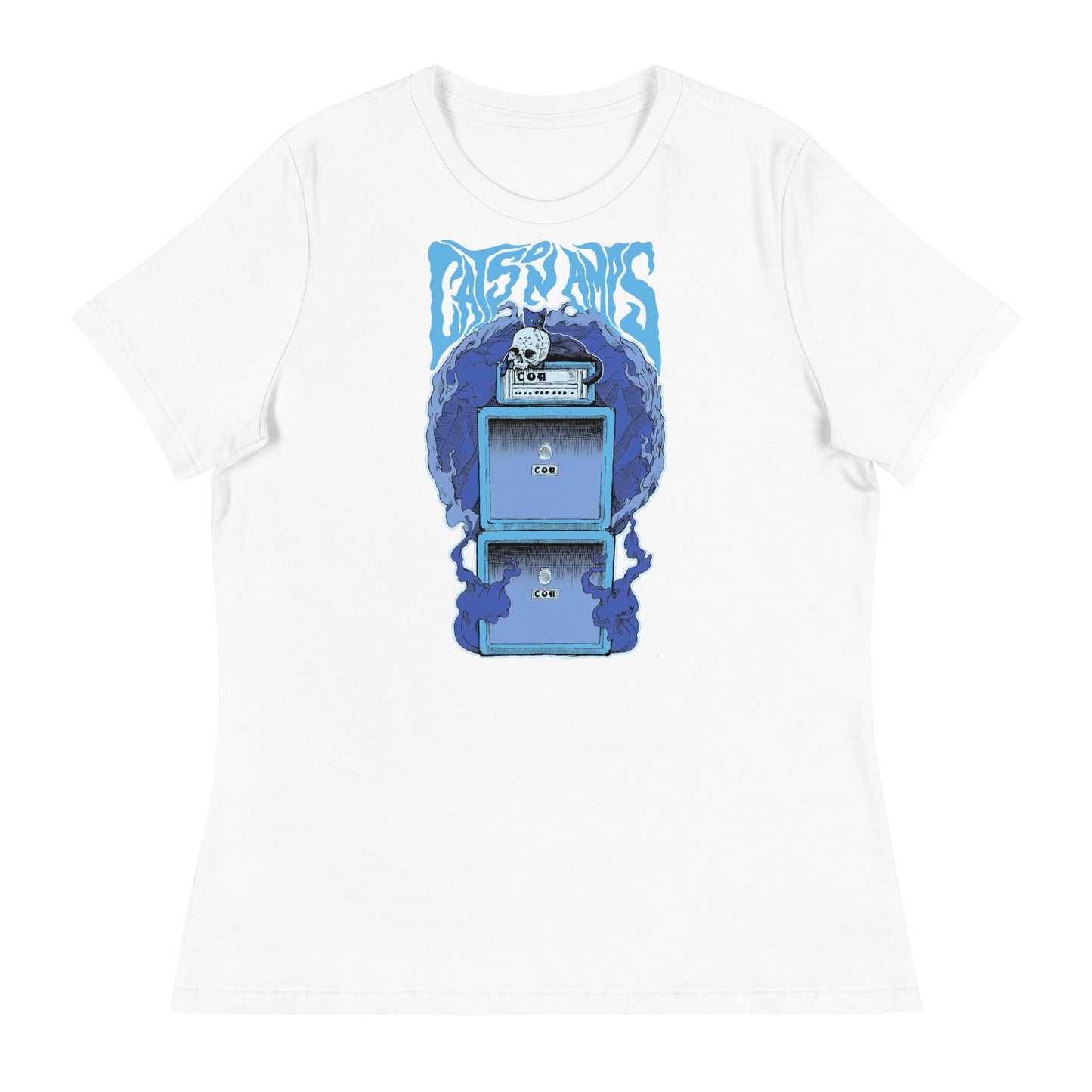 CATS ON AMPS - Midnight - Women's Relaxed T-Shirt