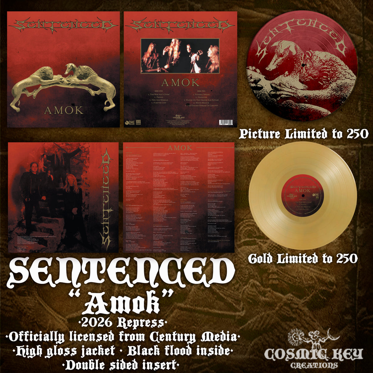 Sentenced - Amok (Vinyl LP - Gold)