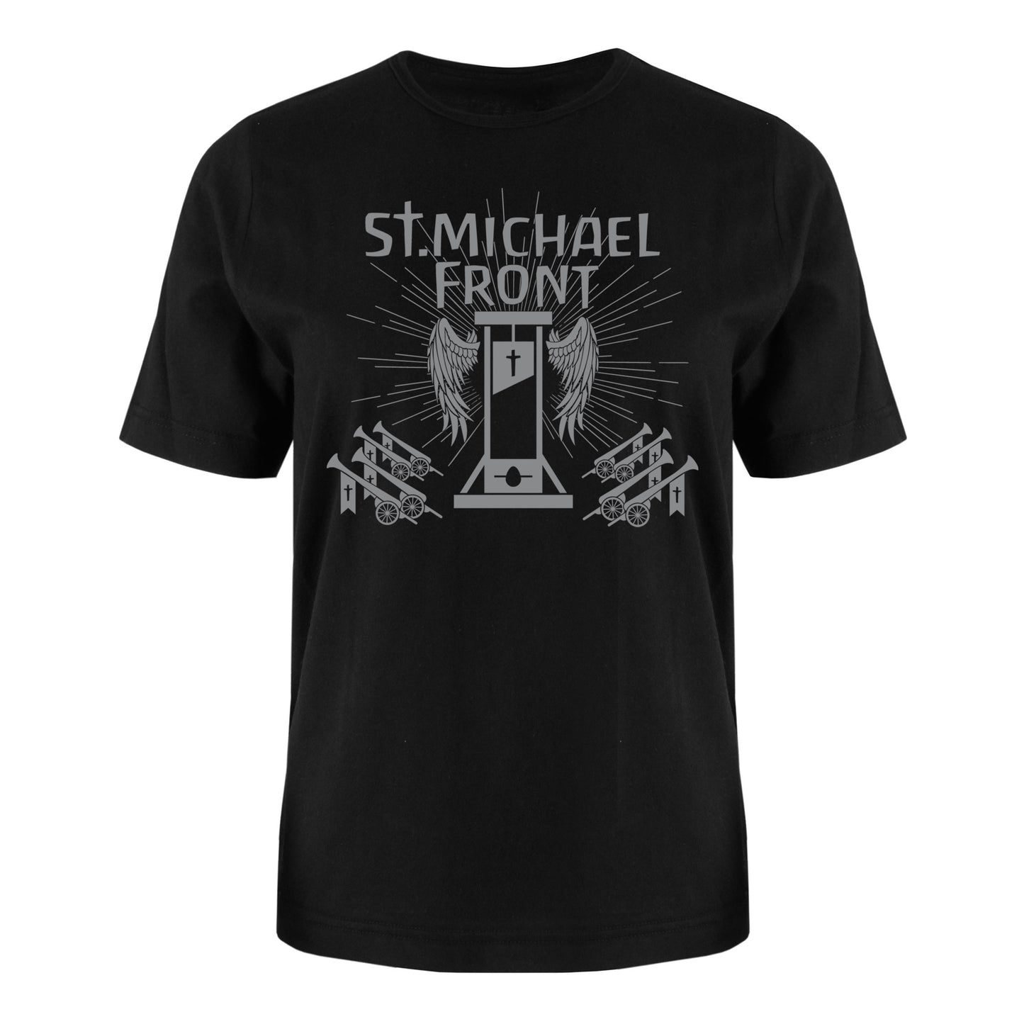 St. Michael Front - Winged Guillotine (Apparel Men T-Shirt - T-Shirt - black)