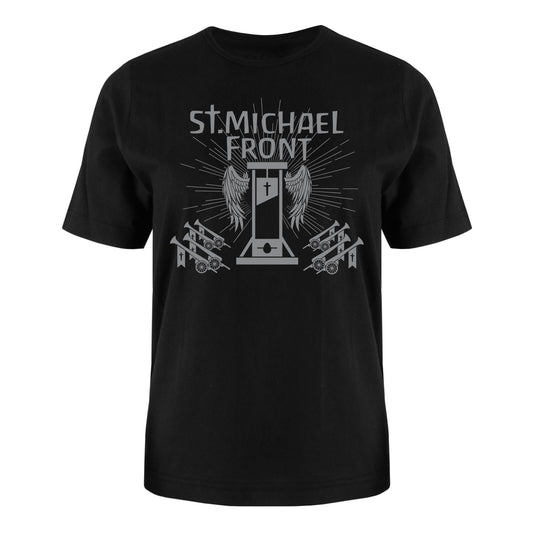 St. Michael Front - Winged Guillotine (Apparel Men T-Shirt - T-Shirt - black)