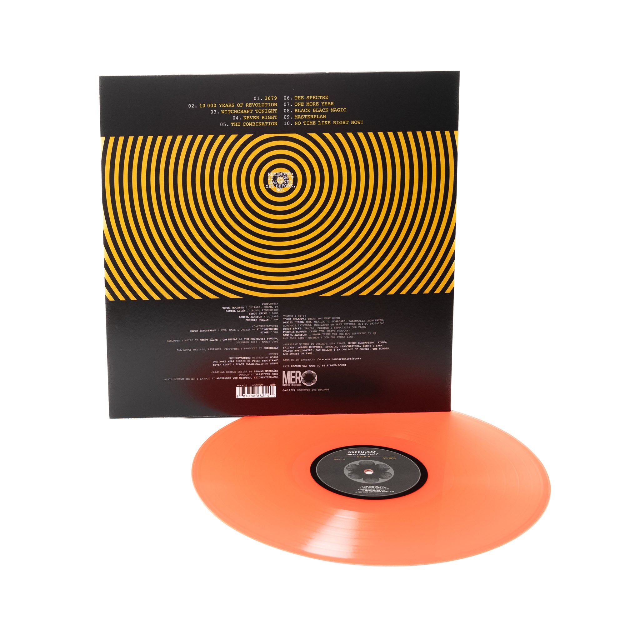 Greenleaf - Secret Alphabets (Vinyl LP - Neon Orange Transparent)