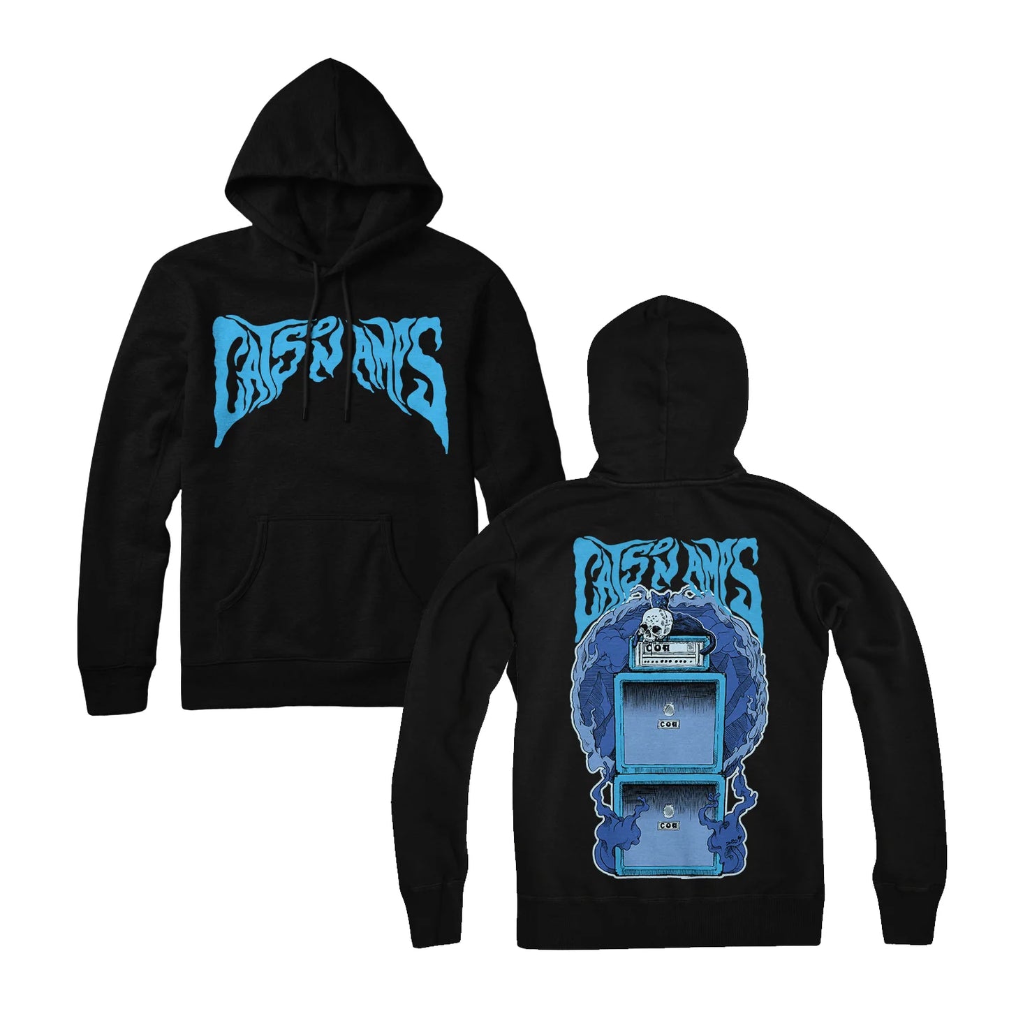 Cats O Amps - Blue Doom (Sudadera con capucha negra)