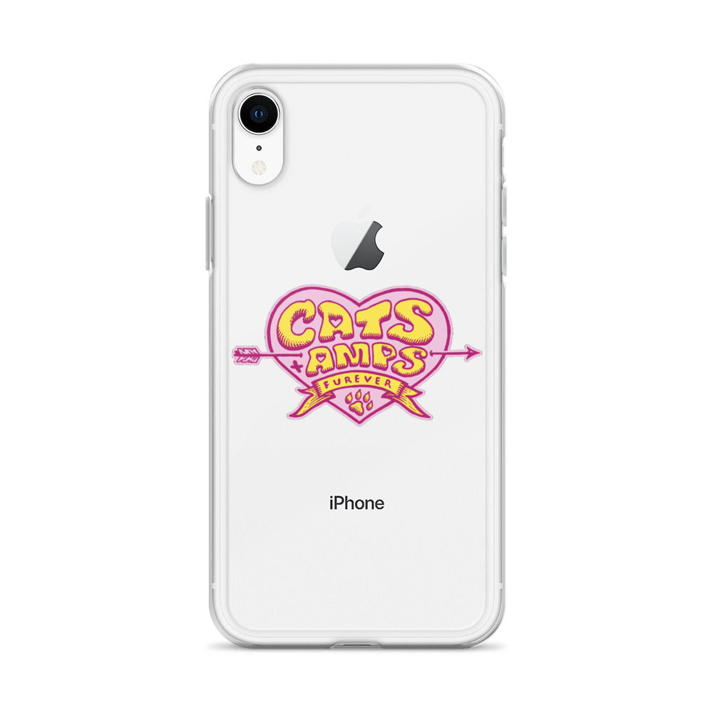 CATS ON AMPS - Valentines -  Clear Phone Case