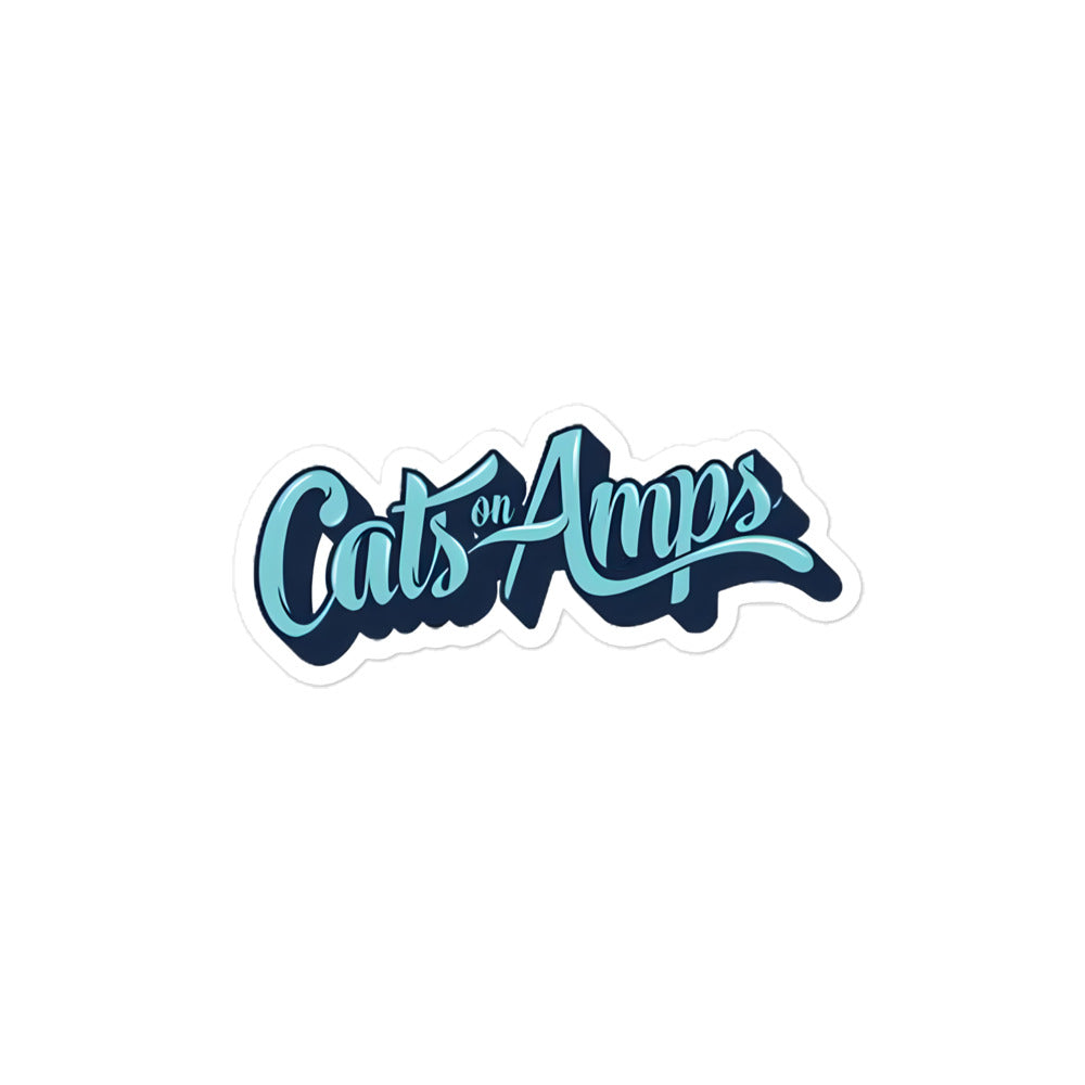 CATS ON AMPS - Logo - Bubble-free Stickers