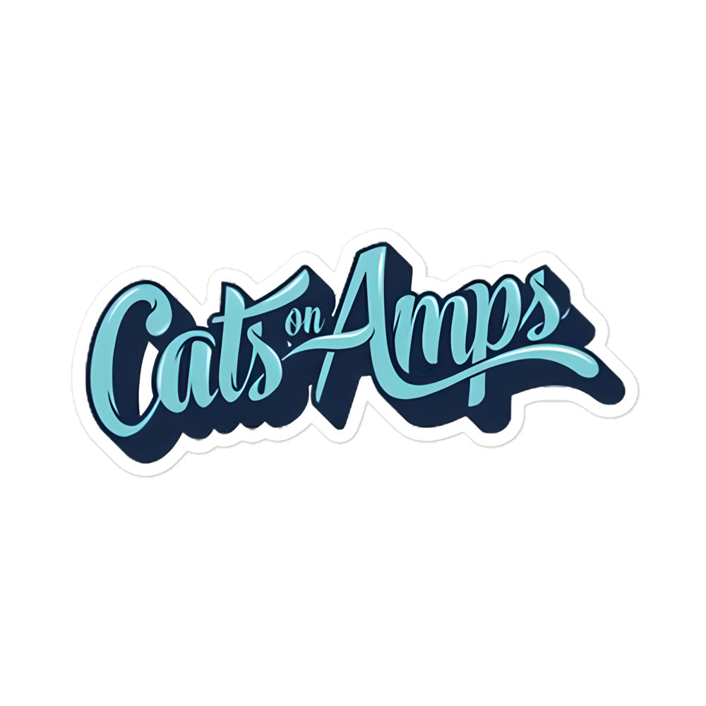 CATS ON AMPS - Logo - Bubble-free Stickers