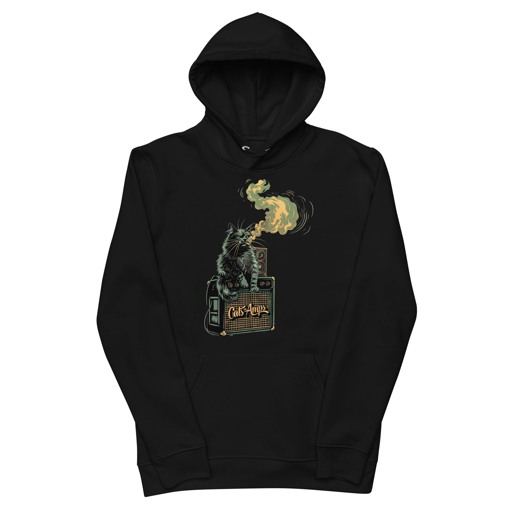 CATS ON AMPS - 420 Cat Crop - Unisex Essential Eco Hoodie