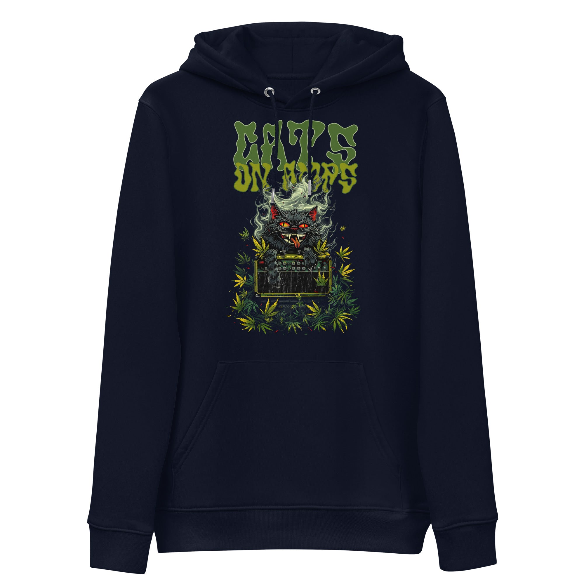 CATS ON AMPS - 420 Red Eye- Unisex Essential Eco Hoodie
