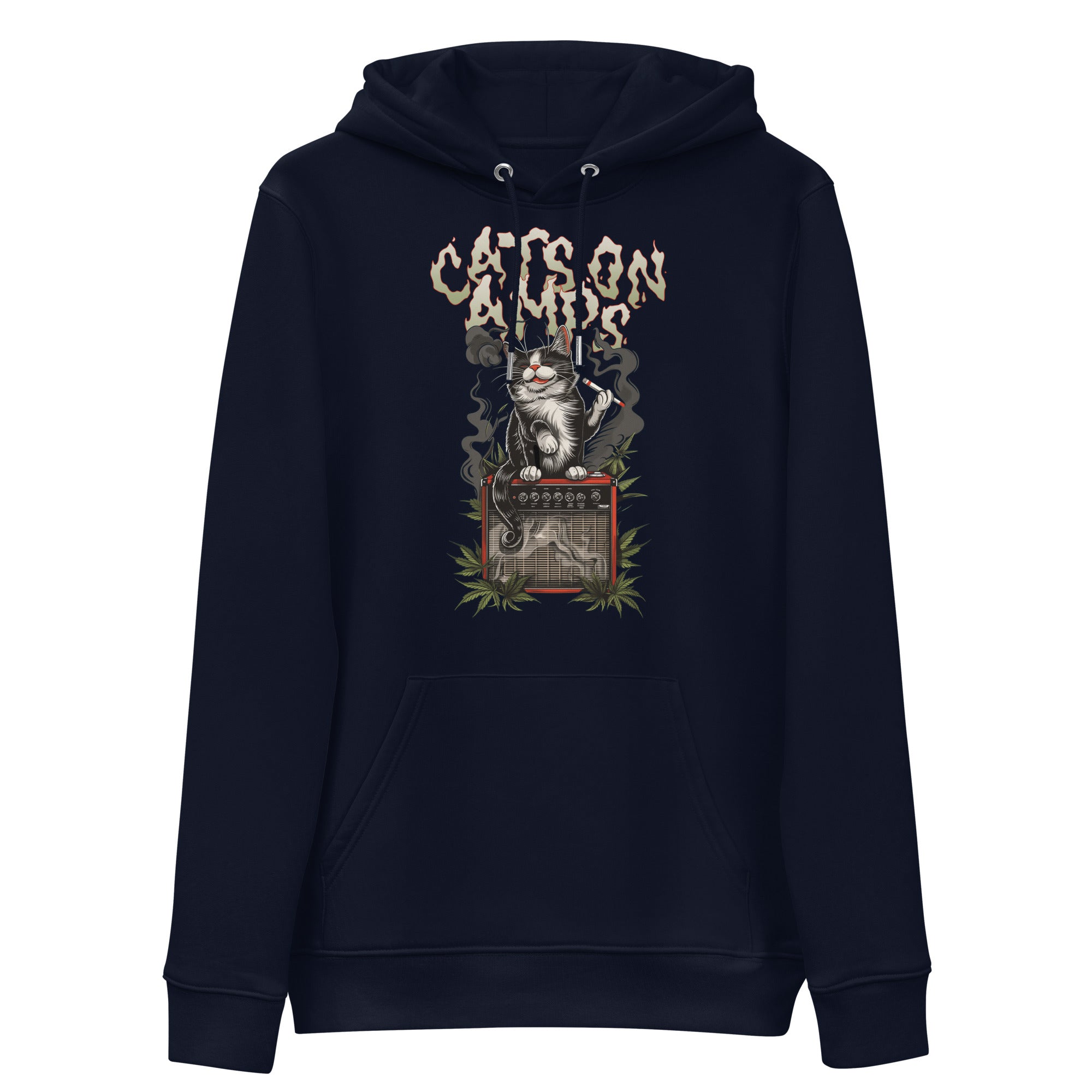 CATS ON AMPS - 420 relishing Cat - Unisex essential eco hoodie