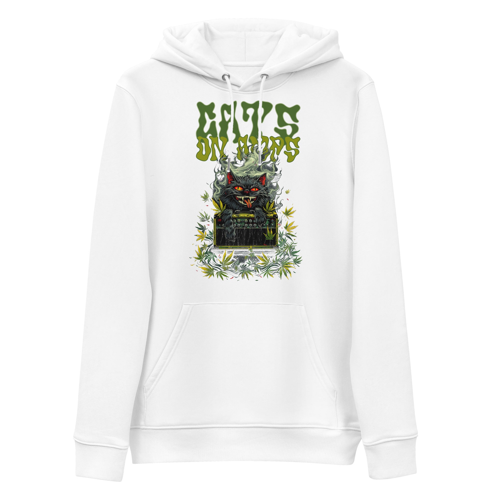 CATS ON AMPS - 420 Red Eye- Unisex Essential Eco Hoodie