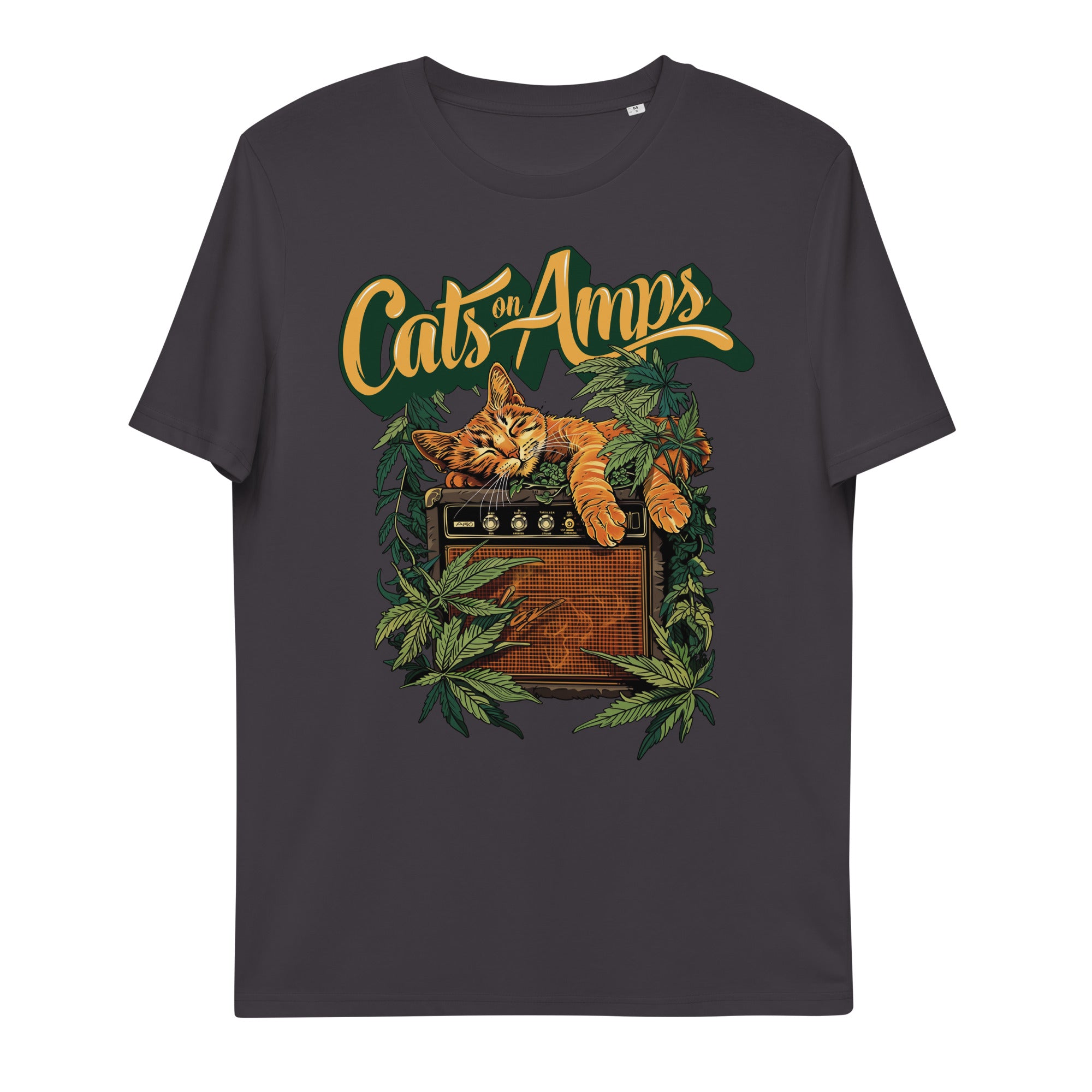 CATS ON AMPS - 420 Sleeper - Unisex Organic Cotton T-shirt