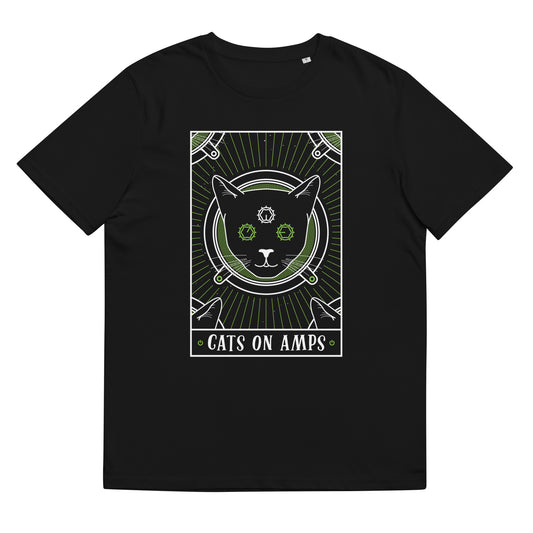 CATS ON AMPS - Cat Tarot - Unisex Organic Cotton T-Shirt