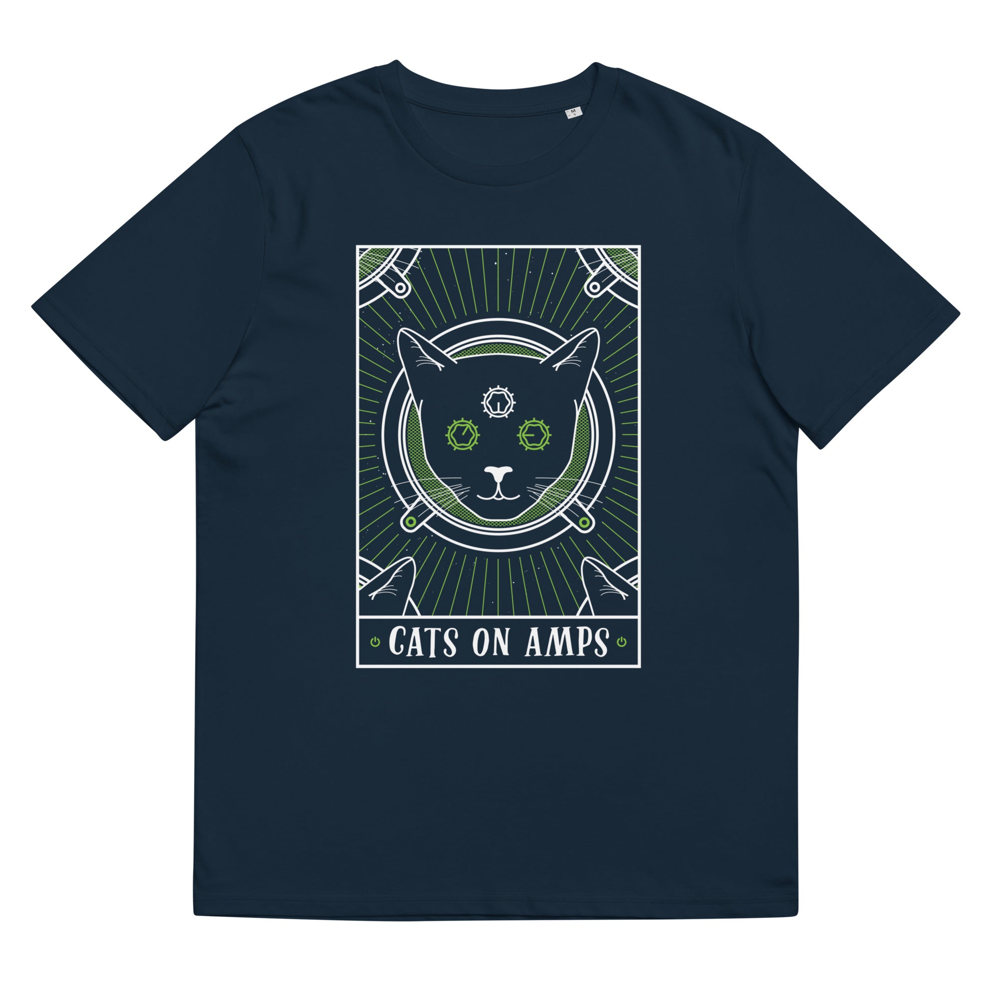 CATS ON AMPS - Cat Tarot - Unisex Organic Cotton T-Shirt