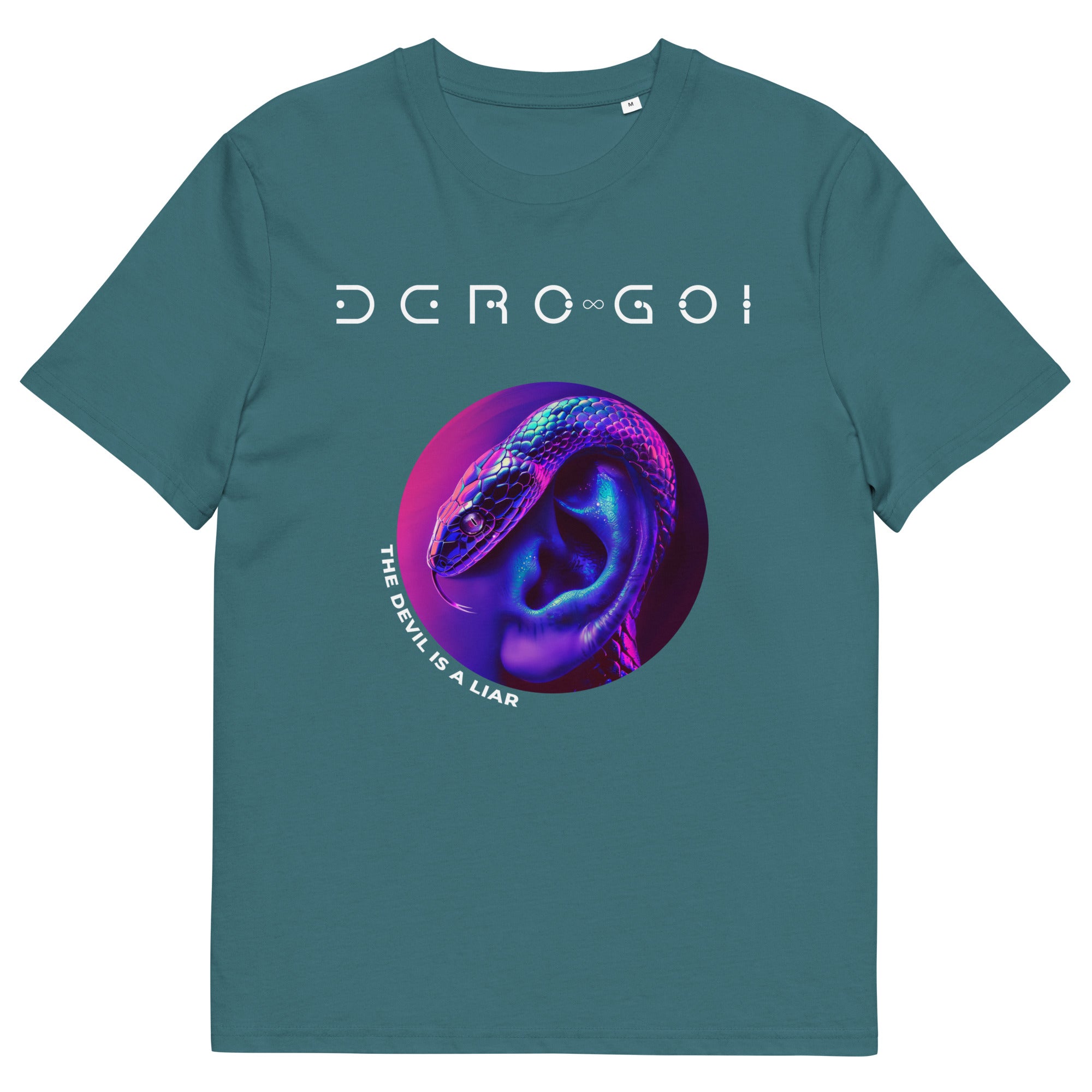 DERO GOI - The Devil is a Liar - Unisex organic cotton t-shirt