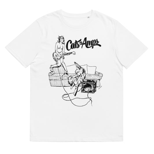 CATS ON AMPS - Chick on Amps - Unisex Organic Cotton T-Shirt