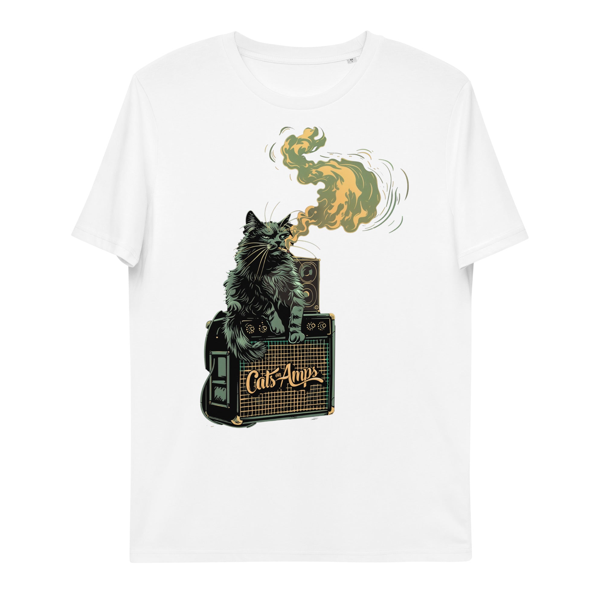 CATS ON AMPS - 420 Cat Crop - Unisex Organic Cotton T-shirt