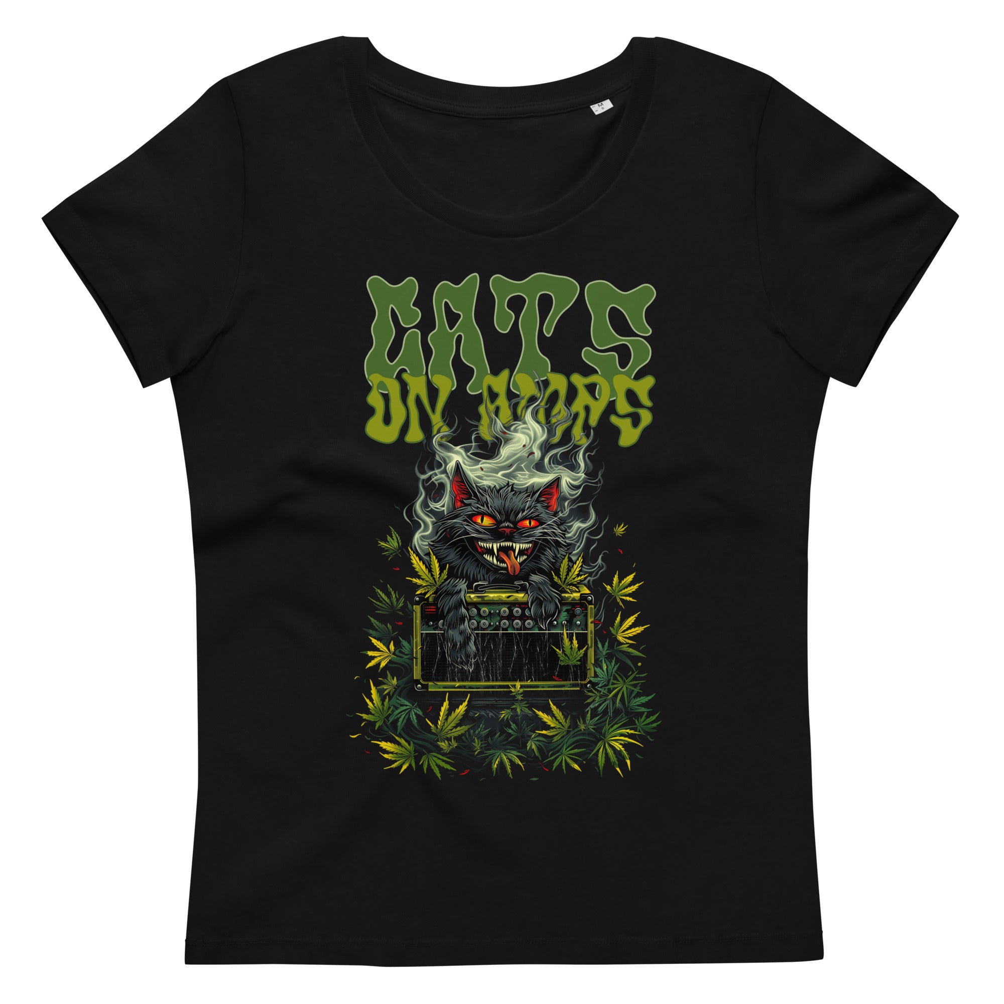 CATS ON AMPS - 420 Red Eye - Women's fitted eco tee