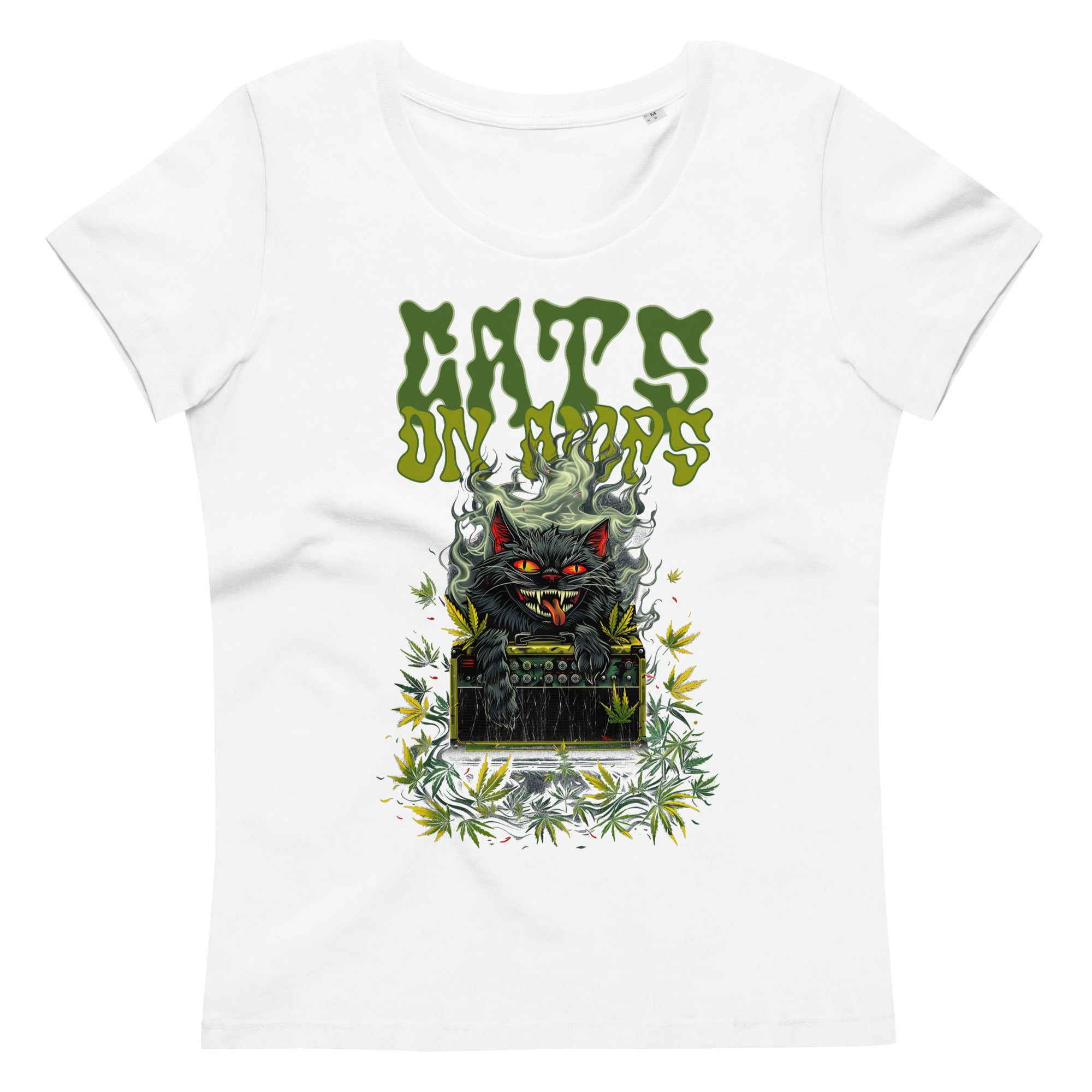 CATS ON AMPS - 420 Red Eye - Women's fitted eco tee