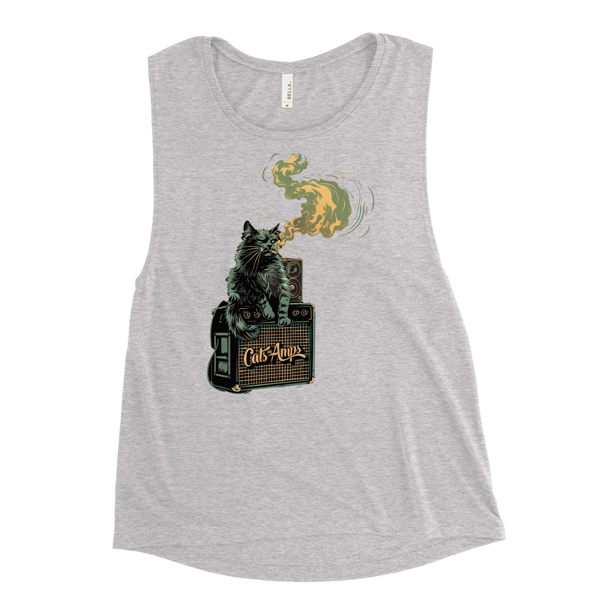 CATS ON AMPS - 420 Cat Crop - Ladies’ Muscle Tank