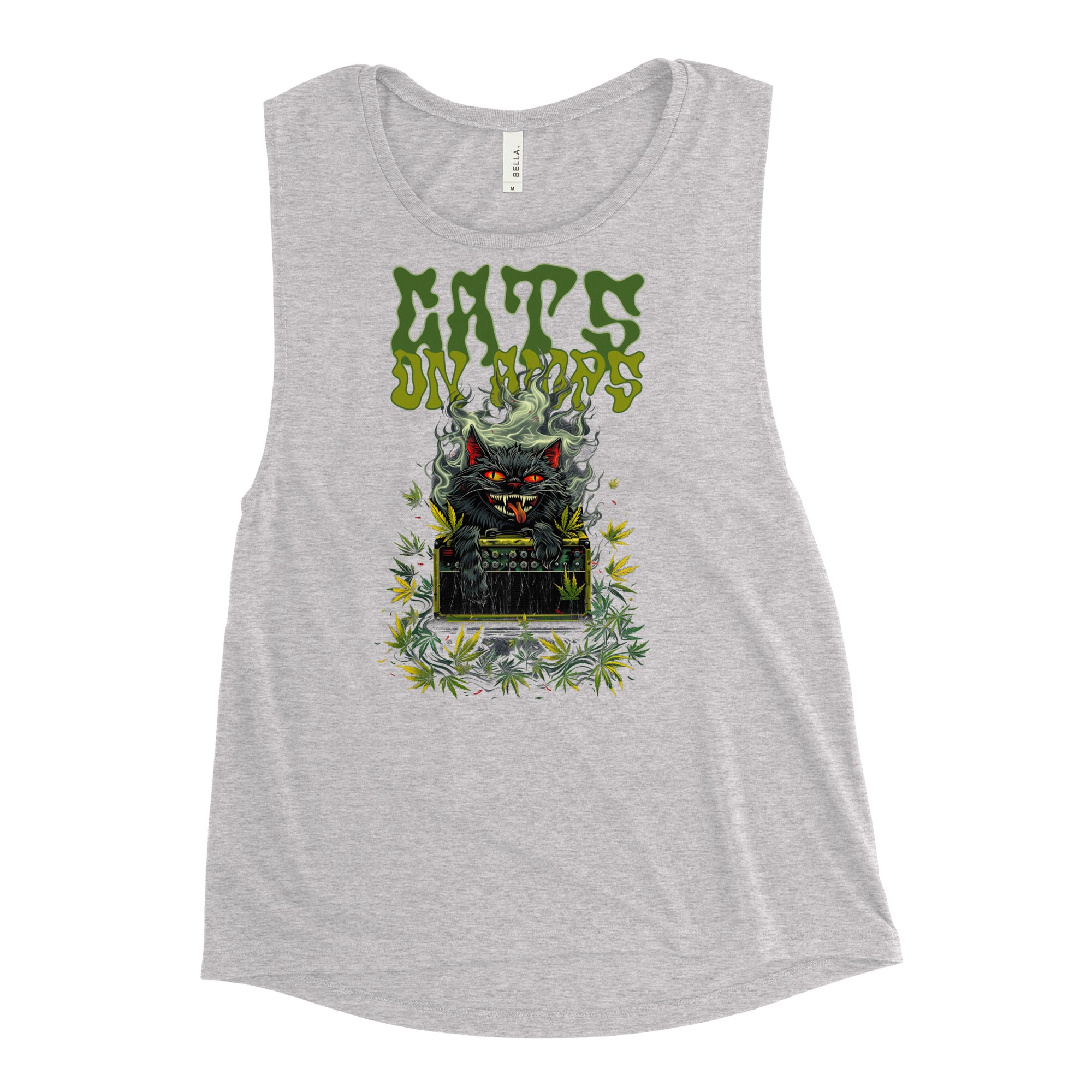 CATS ON AMPS - 420 Red Eye - Ladies’ Muscle Tank