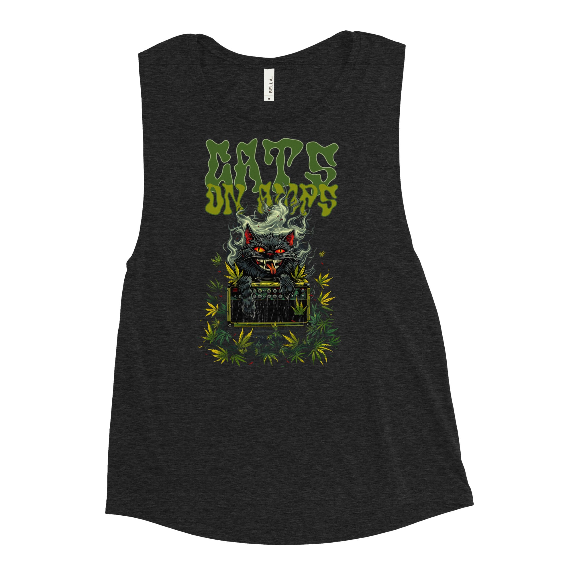 CATS ON AMPS - 420 Red Eye - Ladies’ Muscle Tank