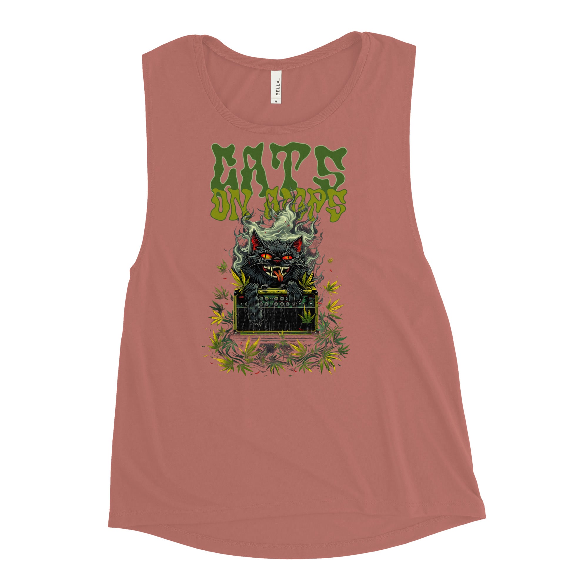 CATS ON AMPS - 420 Red Eye - Ladies’ Muscle Tank