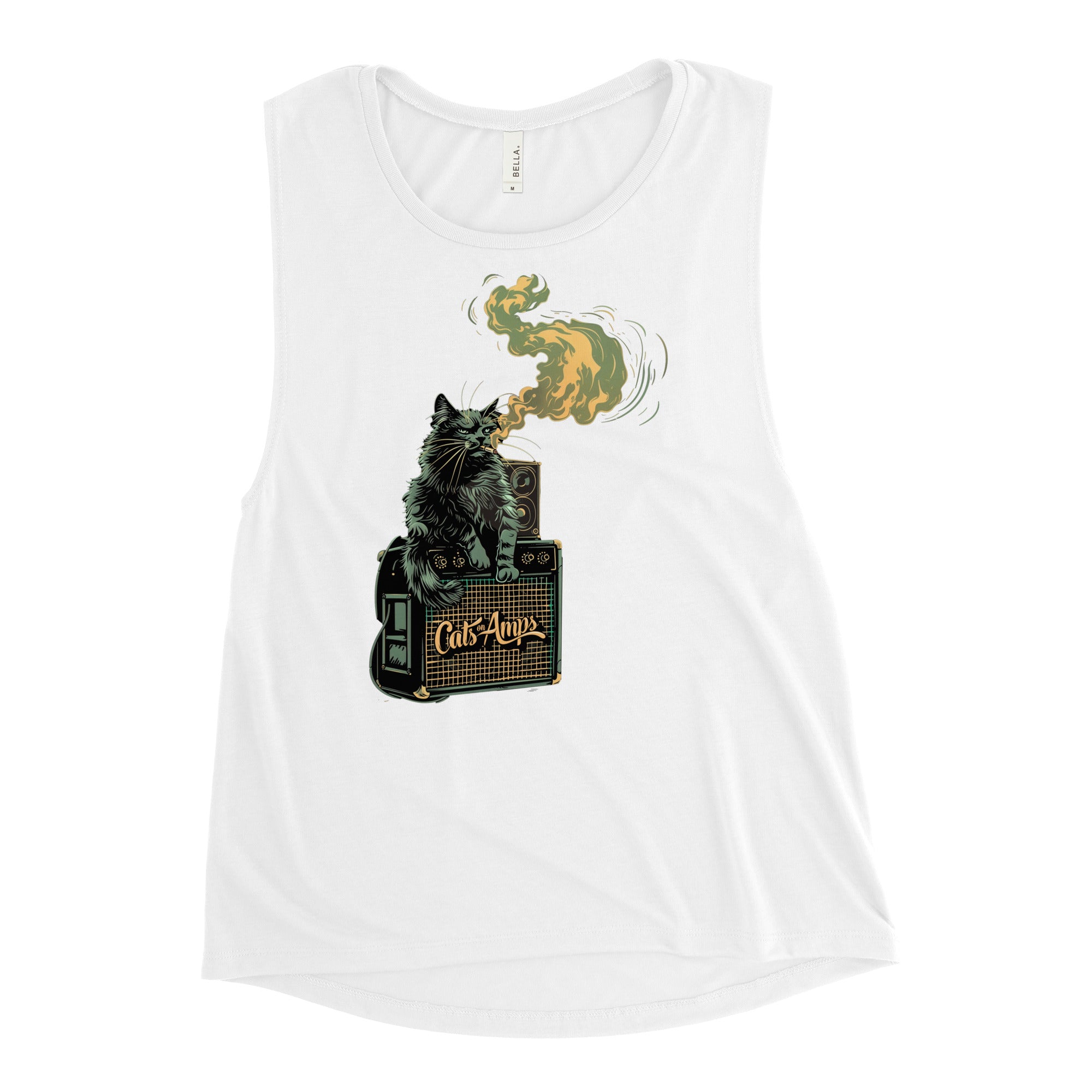 CATS ON AMPS - 420 Cat Crop - Ladies’ Muscle Tank