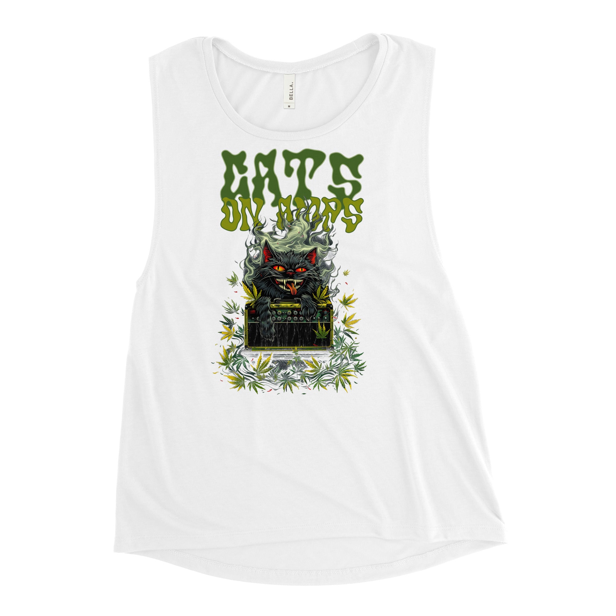 CATS ON AMPS - 420 Red Eye - Ladies’ Muscle Tank