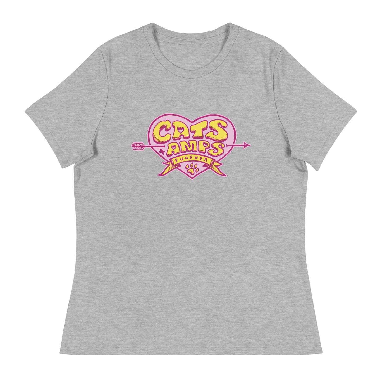 CATS ON AMPS - Valentine - Women's Relaxed T-Shirt