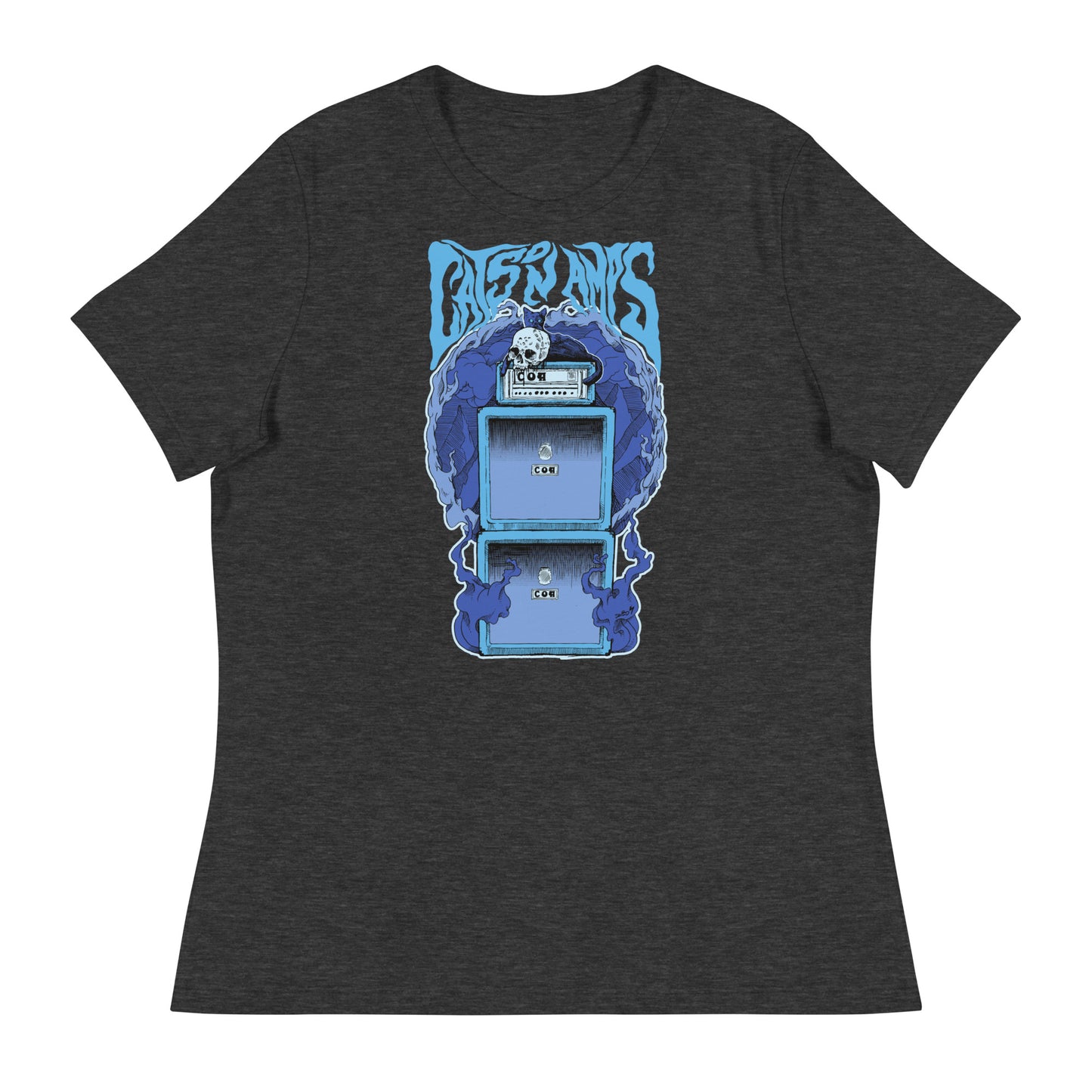 CATS ON AMPS - Midnight - Women's Relaxed T-Shirt