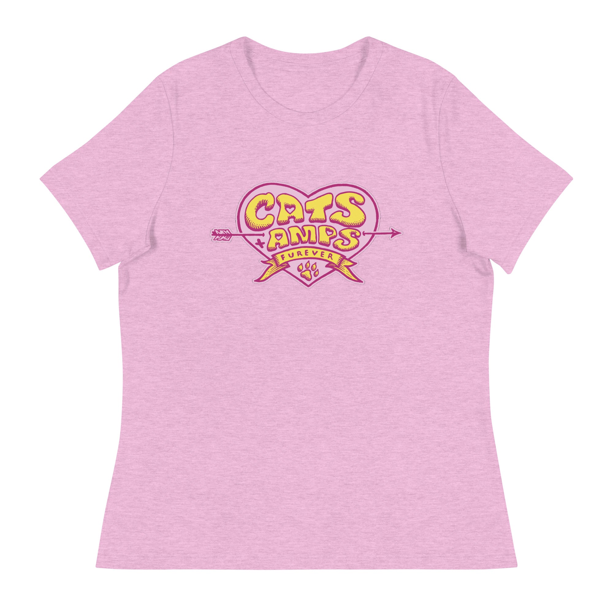 CATS ON AMPS - Valentine - Women's Relaxed T-Shirt