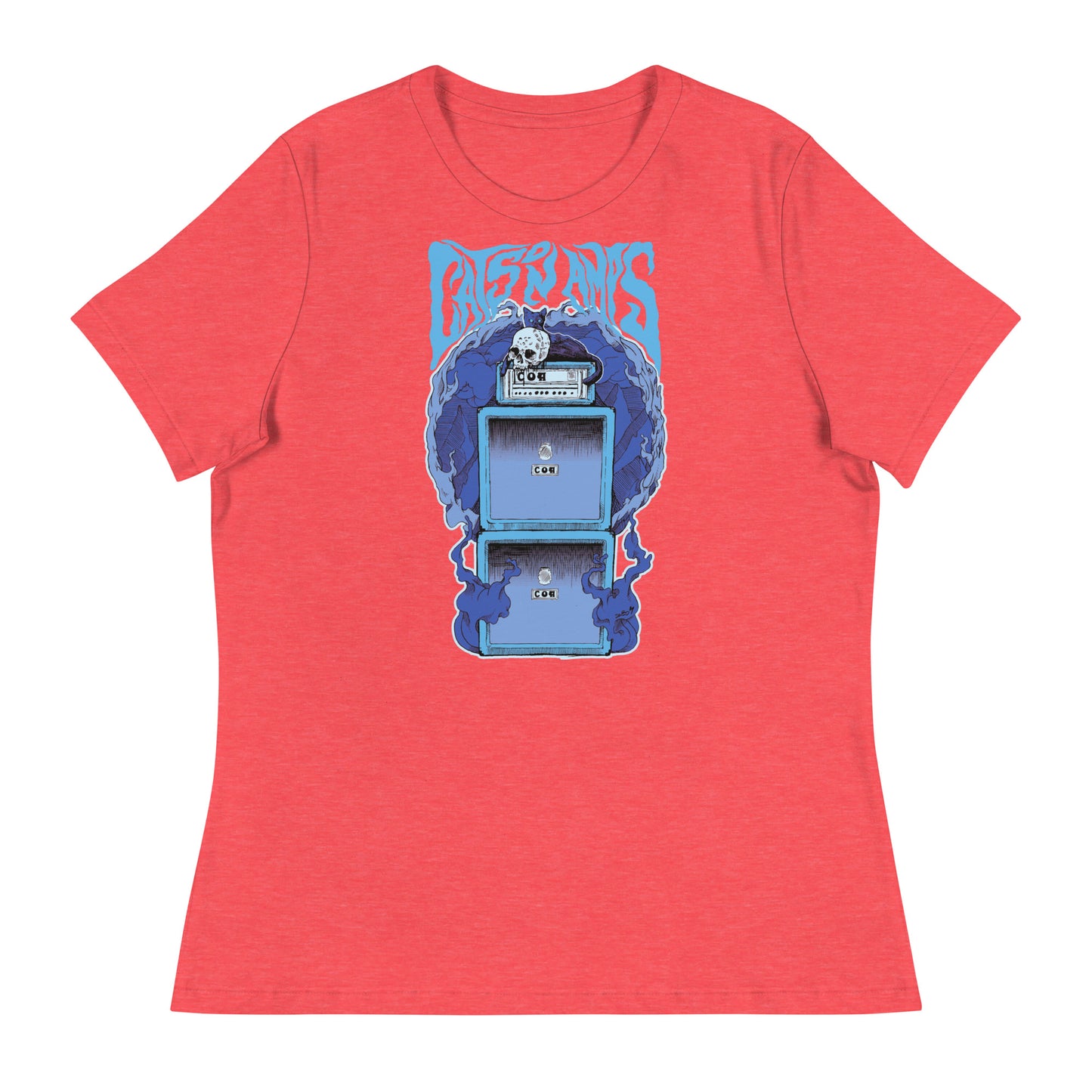 CATS ON AMPS - Midnight - Women's Relaxed T-Shirt